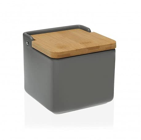 DRW Salero cerámica Gris Mate 12.2x12.2x11.5 cm