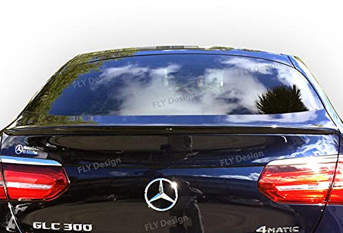 FLY DESIGN 70019 Heckspoiler passend für Mercedes-Benz C253 GLC Coupe, Heckflügel, Spoilerlippe für Auto-Tuning, in A-Still, ABS Kunststoff, Obsidianschwarz 197 lackiert