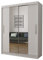Fabryka Mebli Idźczak Kleiderschrank mit Spiegel, Schiebetüren - Weißer Schwebetürenschrank, Schlafzimmerschrank - ‎61 x 150 x 200 cm - Schrank für Schlafzimmer, Ankleidezimmer, Garderobe