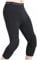 Basketball Pants with Knee Pads 3/4 Compression Leggings Capri Tights (Black,XL)