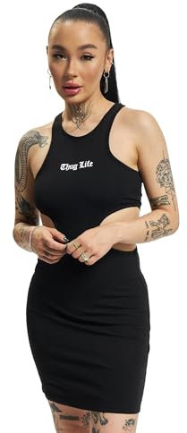Thug Life Kleider Damen Schwarz XXL