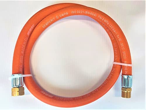 ZaTeChS Propan Butan Gasschlauch 300cm (3m) | Ø9mm | 3/8 Zoll LKS Anschluß mit Schnellkupplung | bis -30°C | Propangasschlauch | Gas Hose für Camping, Gasgrillgeräte