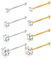 Sllaiss 8 Stücke 20G Nasenstecker 925 Sterling Silber Nasenstecker für Frauen 1.5/2/2.5/3MM Zirkonia Nasenstecker Set Klein Nasenpiercing Weißgold Vergoldet