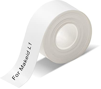 Qutie Etichette Adesive Termiche - Produzione Originale, 15mm Compatibile con PRT Qutie & MakeID L1 Etichettatrice, Impermeabile Per la Casa, i Vasi da Cucina,Ufficio, 4M Lungo Bianco