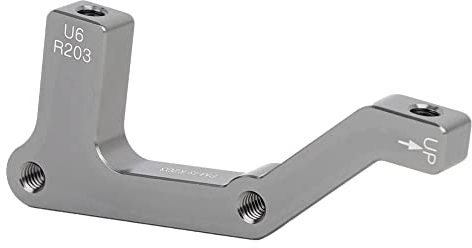 Adattatore Freno a Disco, B-F203 Adattatore per Montaggio Freno a Disco Bicicletta Pinza Anteriore Convertitore Staffa Freno a Disco Bici per Forcella Anteriore MTB Mountain Bike 203mm/8(Argento)