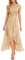 Bboninedress Robe de Soirée Cocktail Femme pour Demoiselle d'honneur Mariage Invité Bal de Promo Anniversaire Cérémonie Col Ronde Champagne XL