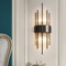 zhxinashu Glasröhren Wandleuchte Innen, Wandleuchte Glas, Wandlampe Schwarz, E14 Wandlampe Modern, Wandleuchte Innen Vintage für Wohnzimmer Schlafzimmer Flur