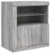 vidaXL Sideboard, Kommode mit viel Stauraum, Highboard Schrank mit LED-Leuchten, Anrichte Beistellschrank Standschrank, Modern, Grau Sonoma