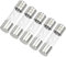 Partuto 5 Stück 10x38mm 0,39x1,50 Zoll 50A Universal AGU Glassicherung - Kfz-Sicherungsröhre zum Schutz der Stromversorgung - Metall Silberton