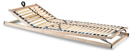 Luxusbetten24 Twinflex Lattenrost Bruno 100x200 Kop- und Fußteil verstellbar