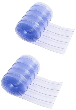 Rideau Laniere PVC 3,6 m x 20 cm pour Porte Niche Chien,Rideau à Lanières Transparent Isolant Thermique et Résistant au Froid pour Porte de Maison de Chien DIY(2 Pièces)