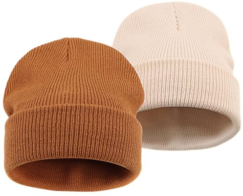 DRESHOW Kleinkind Beanie Kinder Wintermützen Kinder Weich Stricken Unisex-Mütze für Baby Jungen Mädchen Warm Mütze Mützen für 3-7 Jahre