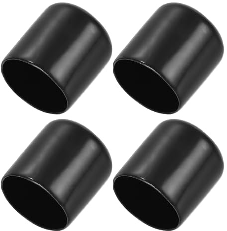 PATIKIL 30mm Gummi Endkappen, 4 Stück Vinyl Flexibel Gummi Stopfen Gummipfropfen für Schrauben Verschlussstopfen Runde Verschlusskappe für Metallrohre, Stangen, Bolzen
