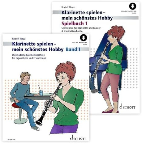 Klarinette spielen - mein schönstes Hobby Band 1 und Spielbuch 1: (Starterset) mit Online Material von Rudolf Mauz - Band 1 (Set) ISBN 9783795724559, 9783795723460 + Soundman Wischer für Klarinette