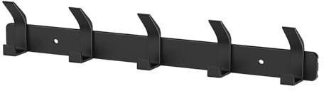 Eucomir Porte Manteau Mural, Patere Murale 5 Crochets, Porte Manteau Salle De Bain, pour Porte-Manteau Porte-Serviettes Peignoir Salle de Bain Salle de Bain Entrée,Obsidienne Noire