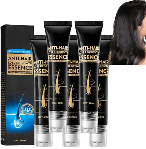 FTTFFLL Kopfhaut-Massageöl, Haarserum mit Roller, für alle Haartypen, Unisex, Erwachsene mit Haarausfall