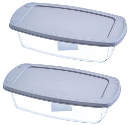 DimyFew Glass Baking Dish Roasting Pan Loaf Pan Cheesecake Yogurt Baking Pan for Traveling, with Lid
