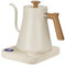 MagiDeal Bouilloire électrique à Col de Cygne 1200w, Bouilloire électrique 0,9 L en Acier Inoxydable, ébullition Rapide, Maintien Chaud, Affichage Numérique, Bouilloire à Thé pour Maison Café, Blanc