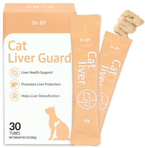 Doctor By Cat Liver Guard Squeezable Liver Supplement for Cats Feline Hepatic Support with Milk Thistle, Artemisia annua(SPB-201), Taurine lickable Formula Individually Packaged