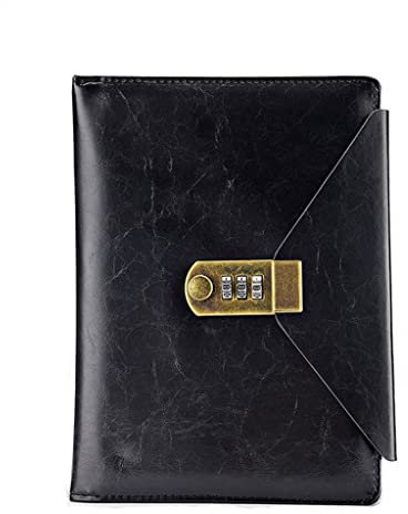 HPTHLY A5 Travel Book With Combination Lock, Password, Calendar, Diary, Notebook, Office Supplies