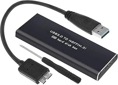 M.2 SATA Adaptateur USB 3.0 vers Disque Dur NGFF SSD, boîtier Externe SATA III Coque 2280, 2260, 2242, 2230 clé B + M, NGFF, SATA3 Caddy UASP 5 GB/s - pour Win10/8/7/Vista/XP/Linux/Mac OS