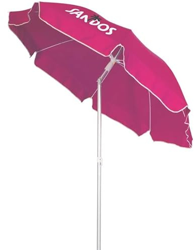 ZOLTA Sonnenschirm Durchmesser 160 cm höhenverstellbar klappbar neigbar Outdoor Schirm mit Tragetasche UV Schutz wasserabweisend Garten Balkon Camping Strandschirm mit Knickfunktion Rosa
