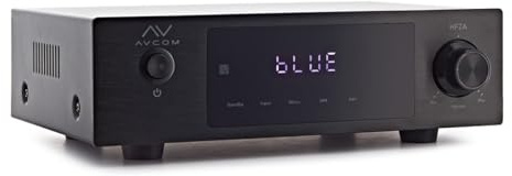 AVCOM 2 Channel Stereo Hi-Fi Amplifier with Bluetooth and Phono | 75W per channel, front-panel bass/treble/balance, single-button input switching, subwoofer line output