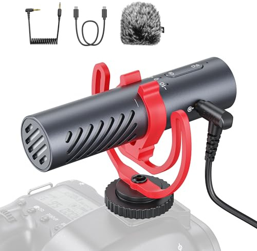 BOYA BY-MM1 AI On-Camera Shotgun Mic for Camera, DSLR, iPhone, Android