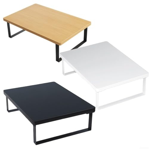 Yuanpgky Grille de four à micro-ondes pour cuisinière à induction 30 x 40 cm en métal et bois avec pieds antidérapants (jaune)