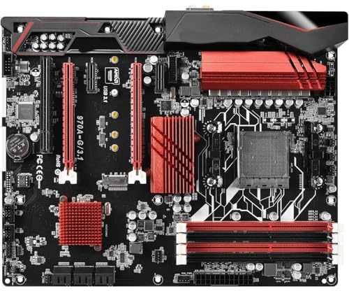 Cartes mères Fit for Asrock 970A-G/3.1 AM3+ AMD 9704X, 64 Go de RAM DDR3, 6 Ports SATA III, M.2, USB 3.0, Format ATX. Compatible avec Les processeurs FX 9590, 8120, 6130 et 4130