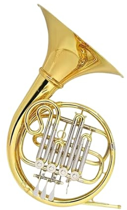 Anfänger-Waldhorn Waldhorn Westliches Musikinstrument In B-Tonart Mit Einem Abnehmbaren Zweireihigen B-Fis-Horn Vier Knöpfen(3/4)