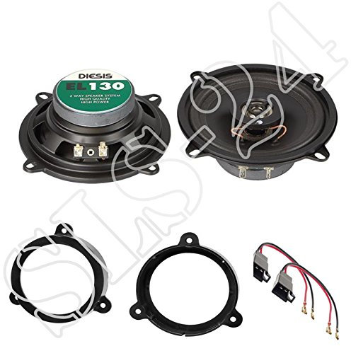 LSP-Set: Calearo EL130-80 Watt Lautsprecher-Paar + Lautsprecherkabel und Ringe für Megane III ab Baujahr 2008 •Einbauort: Fronttür/Hecktür