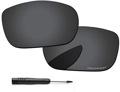 PapaViva Replacement Lenses & Screwdriver for Oakley TwoFace OO9189 Sunglass Solid Black Polarized