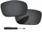 PapaViva Replacement Lenses & Screwdriver for Oakley TwoFace OO9189 Sunglass Solid Black Polarized