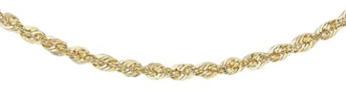 CARISSIMA Women's 9 ct Yellow Gold 2 mm Rope Chain Necklace of Length 41 cm/16 Inch