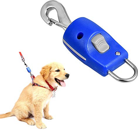 Zunea Hundehalsband Leinen Verbindungsstück Magnetisch Automatisch Magischer Verschluss, One-Touch-Entriegelung Leinen-Verbindungsstück für Zugseil Geschirr Halsband für Spaziergänge im Freien Blau