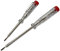 H+H Werkzeug 45200 45500 VDE - Comprobador de tensión y fase, hasta 250 V, 2 piezas, certificado GS 0680, fabricado en Alemania, transparente/rojo, 140 mm/190 mm
