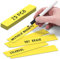 2DOBOARD Balken Magnete Wiederbeschreibbar - 15 x 2,5 cm Gelb - 25 Stück - für Magnettafeln, Kühlschränke, Plantafeln und Whiteboards (Gelb)