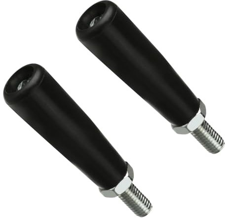 MroMax 2 maniglie girevoli M8 x 15 mm con impugnatura filettata in plastica per macchine per la lavorazione del legno, fresatrice, tornio, parti di ricambio per macchinari