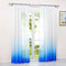 HeichkelL 2er-Set Farbverlauf Vorhänge mit Kräuselband Voile Transparente Gardinen 2 Stück Dekoschals Fensterschal für Wohnzimmer Blau Blau B x H 140 cm x 245 cm(je Stück)