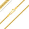 Planetys - Chaîne Maille Serpent Argent 925/1000 Plaqué Or Jaune 18 Carats Largeur 2 mm Longueur: 70 cm