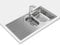 Teka Universe 60 T-XP 1½C 1E - Fregadero Encastrado y Reversible de 60 cm, Cubeta Grande y Auxiliar, Escurridor, Acero Inoxidable