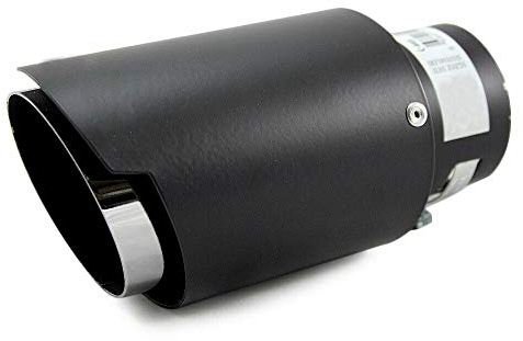Auspuffblende Endrohr Auspuff Universell Schalldampf Endrohrblenden Blende Sport Edelstahl Rund bis 55mm Schwarz AutoHobby