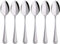 6PCS Stainless Steel Classic Bead Teaspoons Stainless Steel Teaspoons Mirror Finish & Modern Design with Scalloped Edge Used in a Home Kitchen or Dining Room