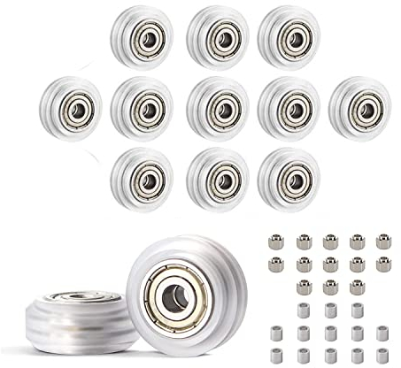 IMETRX 3D-Drucker Rollen Polycarbonat V-slot Laufrollen Rad mit exzentrischer Säule 6mm Aluminiumsäule 6mm für Creality Ender 3 3D-Drucker serie (13Stück / Packung)