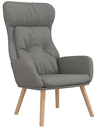 vidaXL Relaxsessel Fernsehsessel TV Sessel Polsterstuhl Relaxstuhl Polstersessel Armsessel Ruhesessel Lesesessel Wohnzimmer Hellgrau Stoff
