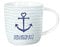 Grafik-Werkstatt Kaffeetasse mit Spruch 300 ml Porzellan Tasse Lieblingsplatz, Blau