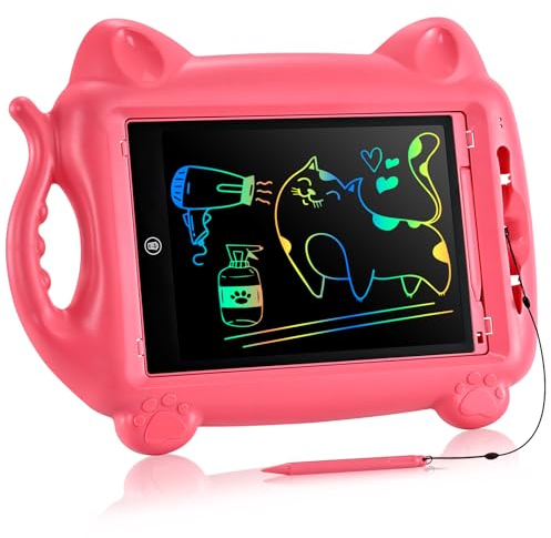 Pizarra Magnetica Infantil,PINKCAT Juguetes Niños 1 2 3 4 5 6 7 Año Regalo Niña Niño Pizarra Mágica 12 Pulgadas Cuaderno Digital Tableta Escritura LCD Juegos Educativos Borrable Pizarra Electrónica