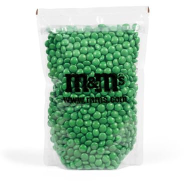 M&M'S mono couleur au chocolat au lait - Sachet vrac de 1,5kg de chocolats - Idée de DIY - Idéal pour mariage, fête d'anniversaire, buffet de bonbons, baptême, gender reveal (Vert)