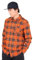 Oakley Herren Podium Plaid Langarm Flanellhemd, Orange kariert, Mittel
